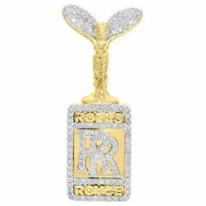 Luminous Elegance Rolls Royce Emblem Pendant
