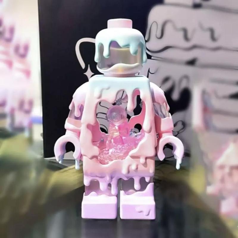 Melted Block Pastel Drip LEGO toy
