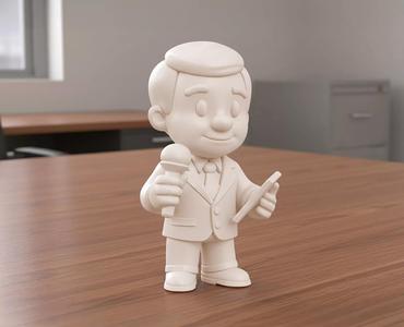 Cartoon Reporter 3D Printable