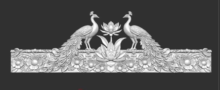 Peacock Wall and Door Panel