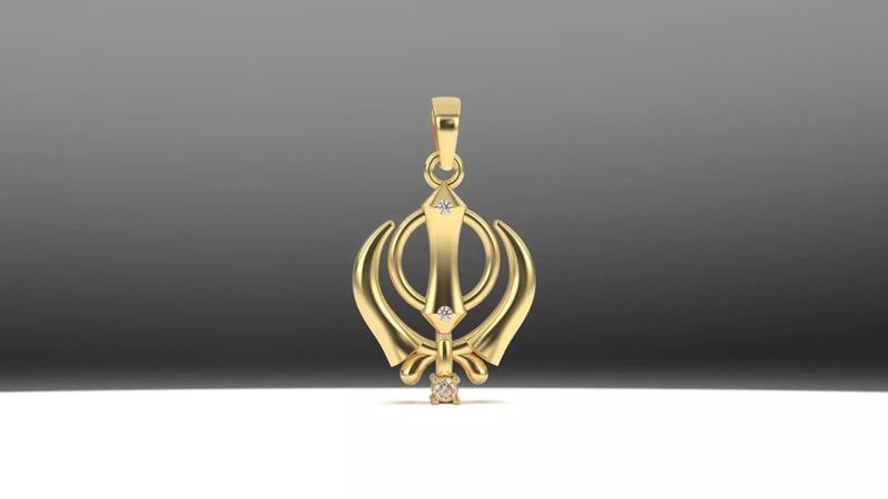 khanda pendant
