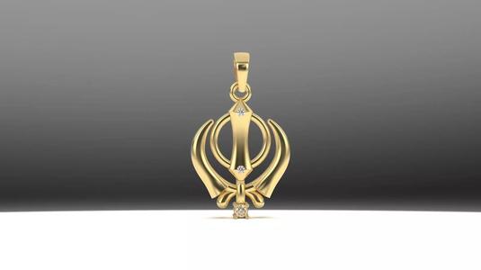 khanda pendant