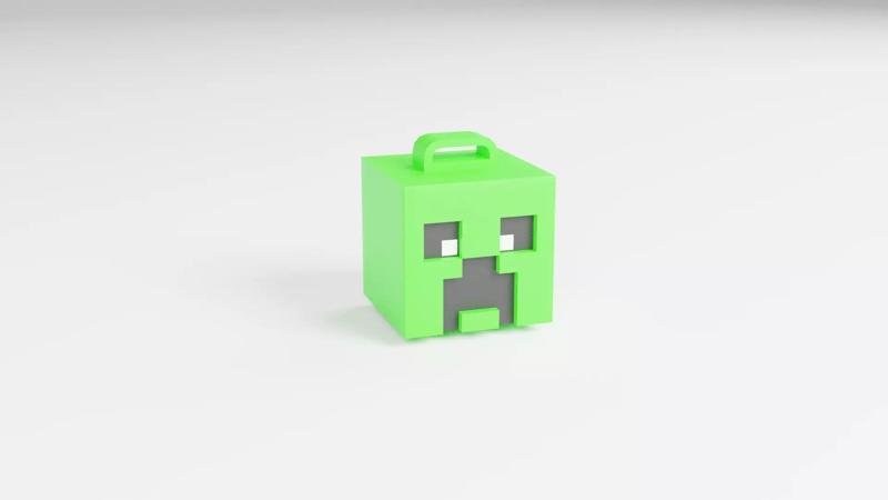 Creeper Head Keychain 3D Printable Model