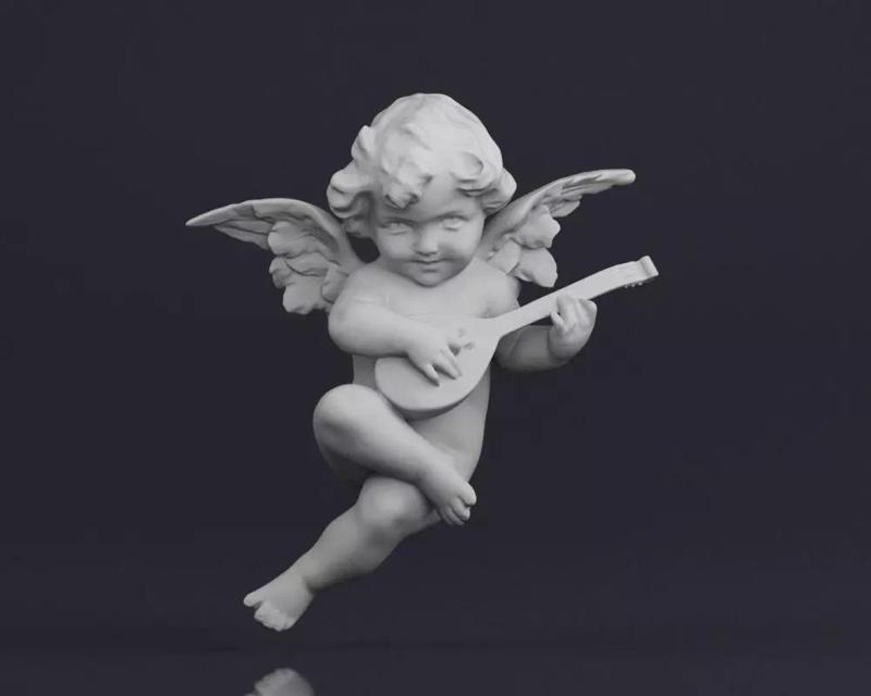 001518 Heavenly Melodies Angel with Mandolin