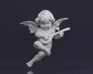 001518 Heavenly Melodies Angel with Mandolin