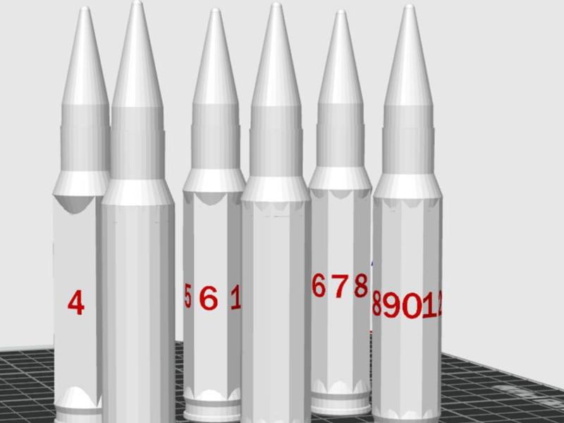 Rifle Bullet dice (D4-D20)
