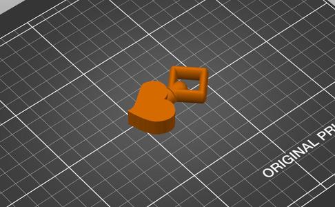 Print in place Heart Keychain