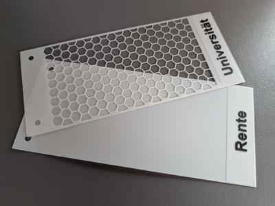 Binder Sheet Divider  | Hex Patterned | Custom Nameplate