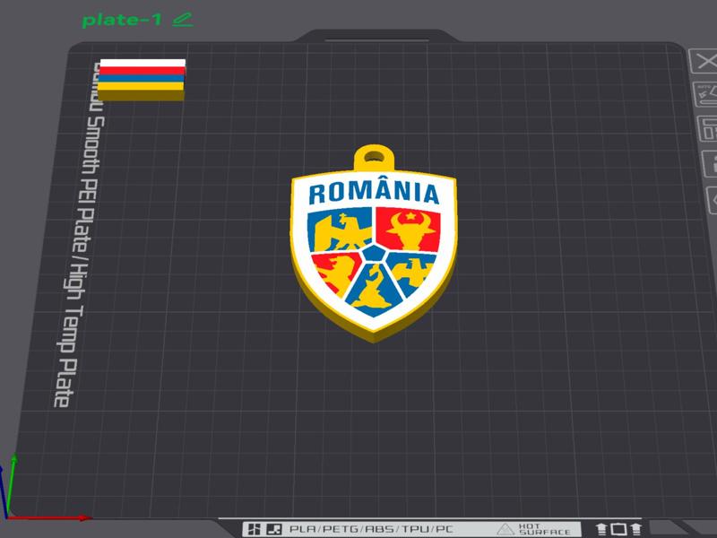 ROMANIA Flag KEYCHAIN