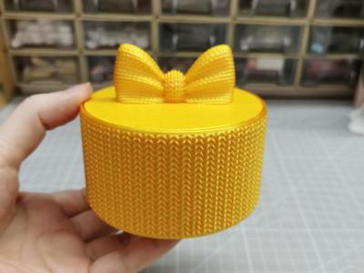 Bowknot Knitted Storage Box - Highly Detailed (no supports)