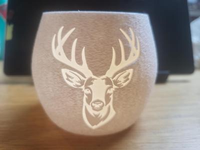 Tealight with Antler Decor