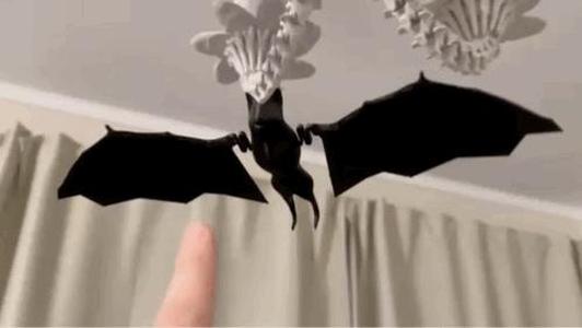 Hanging Bat with spring wings