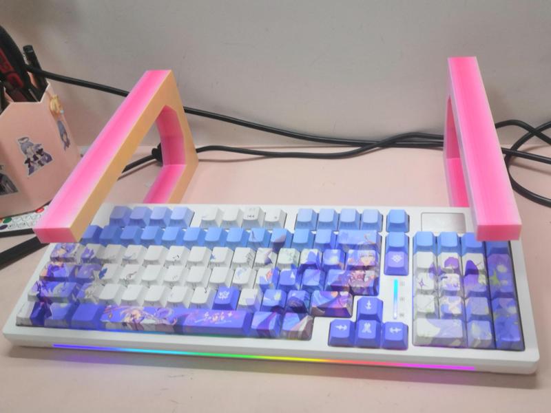 Laptop stand perfectly fits 16-inch laptop (solves the problem of insufficient desk space for a keyboard)