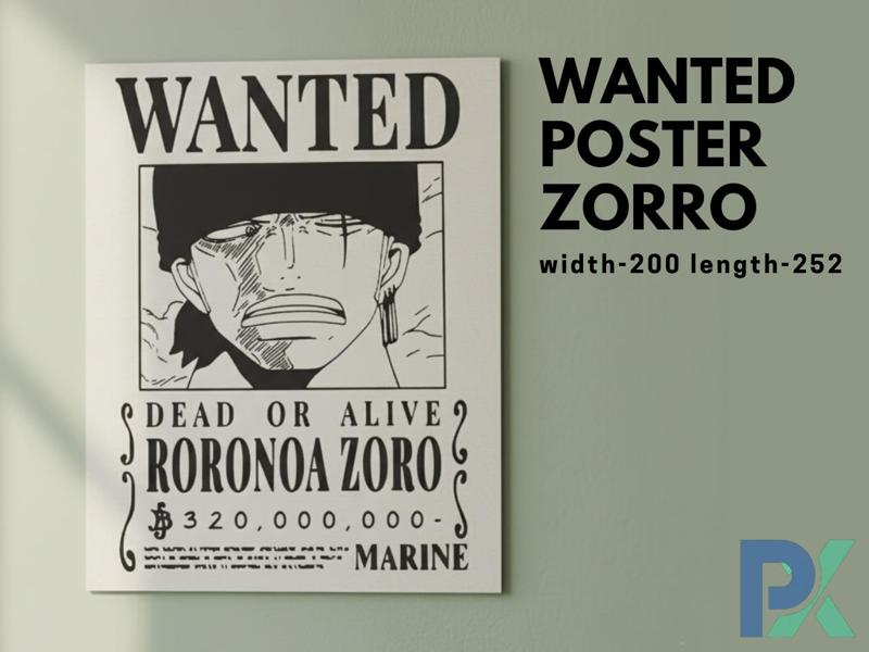 One Pice Wanted Poster Zorro