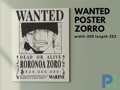 One Pice Wanted Poster Zorro