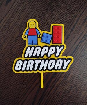 Lego style cake topper generator