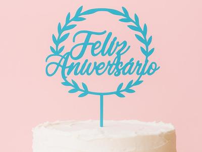 cake topper Happy Birthday