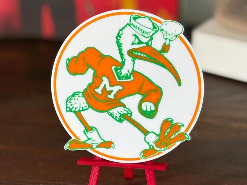 Miami Hurricanes Sebastian the Ibis Coaster