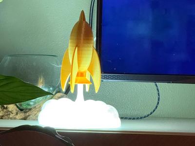 rocket ship lamp