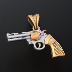 Gun Revolver Colt pendant 3D Print Model