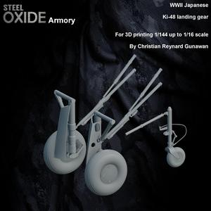 WWII Japanse Ki-48 landing gear set