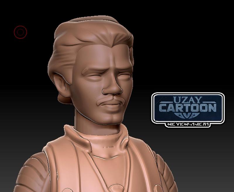Star wars THE REBELS  articulated Lando 3D print model