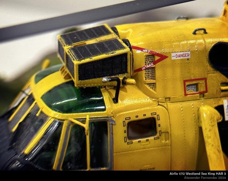 Sea King HAR3 Air Filter (Supported) for Airfix 1/72 kit