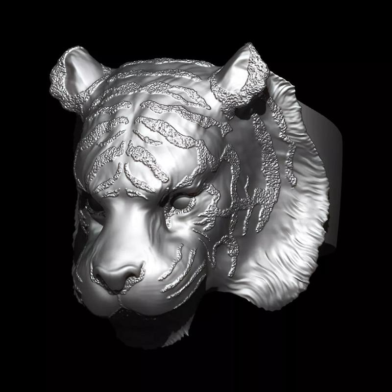 Tiger Face Ring