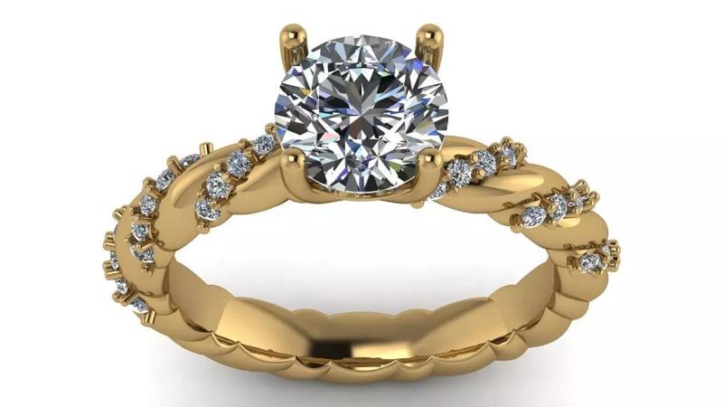 Twist Twig Woman US 7 Ring STL Print Ready