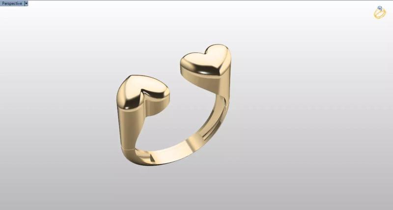 two loving hearts ring