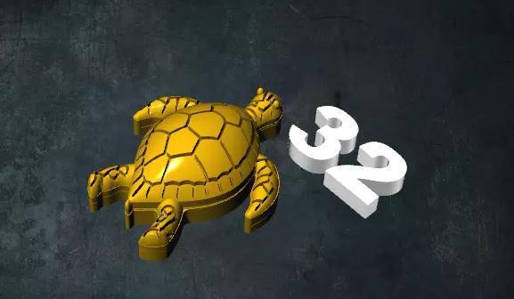 tortois turtle with number
