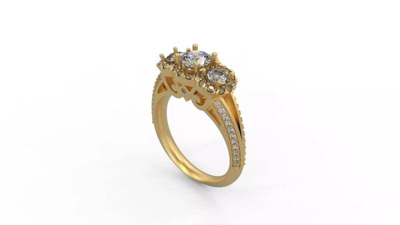 Woman Tria Solitaire Ring 372