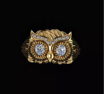 Owl Ring 3D print model