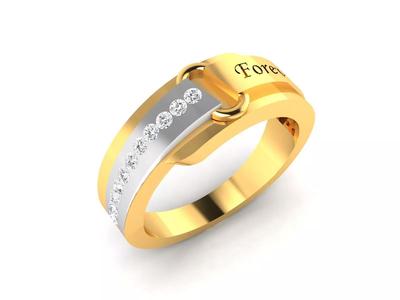 Women Forever Band Ring 3dm render detail