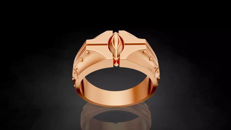 lux man ring silver gold jewelry printable model design