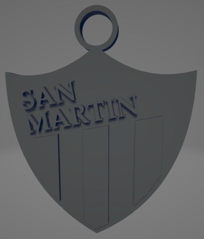 Llavero bicolor del club San Martín de San Juan