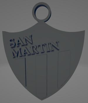 Llavero bicolor del club San Martín de San Juan