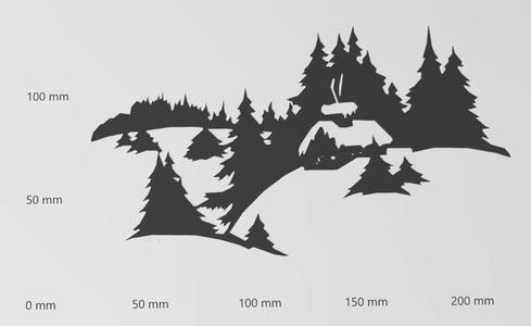 Wandtattoo Winterlandschaft