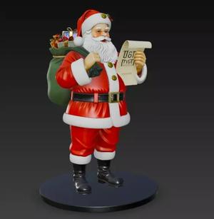 santa claus 3d model for 3d print