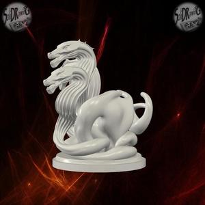 Three-Headed Hydra Serpent Sculpture – SoliDRawinGs SG963