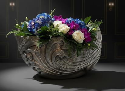 Orchid Reverie: Baroque Floral Bowl