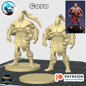 Goro - Mortal Kombat 1 3D figure Retro Infinity style (120mm) : vinyl collectible