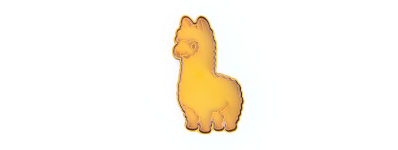 Llama Cookie Cutter / Flame Cookie Cutter Llama