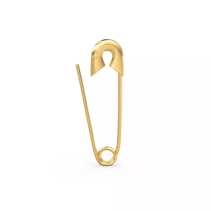 Open Safety Pin Earrings Ear Jewelry 3D Print Model