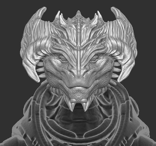 Baldur's Gate Dragonkin Irzrug  Head