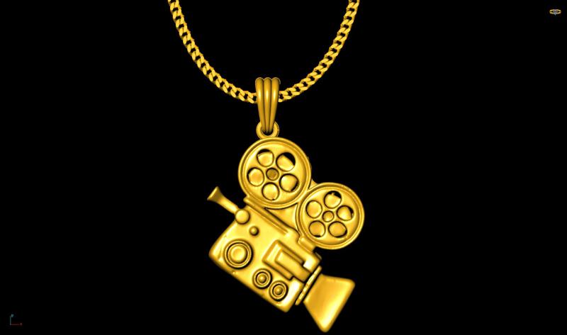 roll camera pendant charm