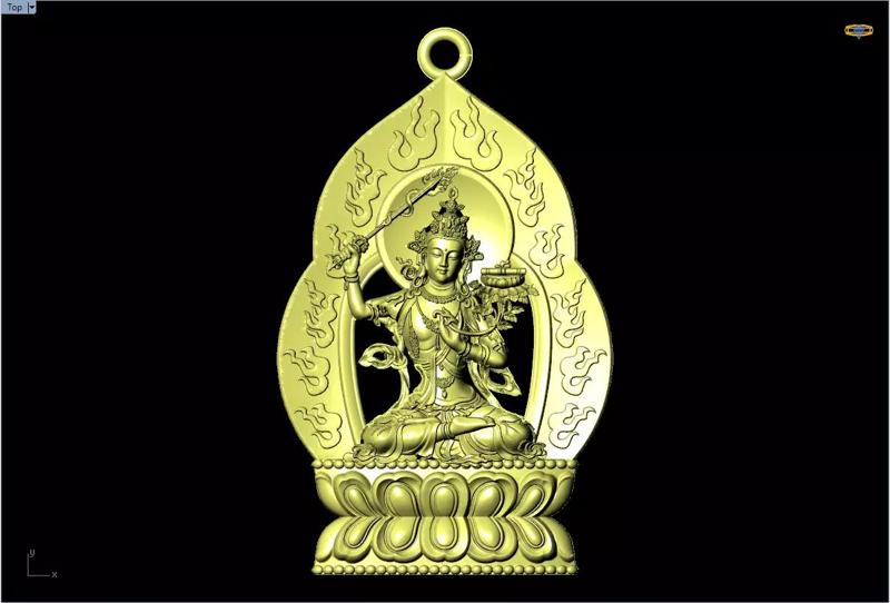 Manjushri Bodhisattva Buddha Pendant