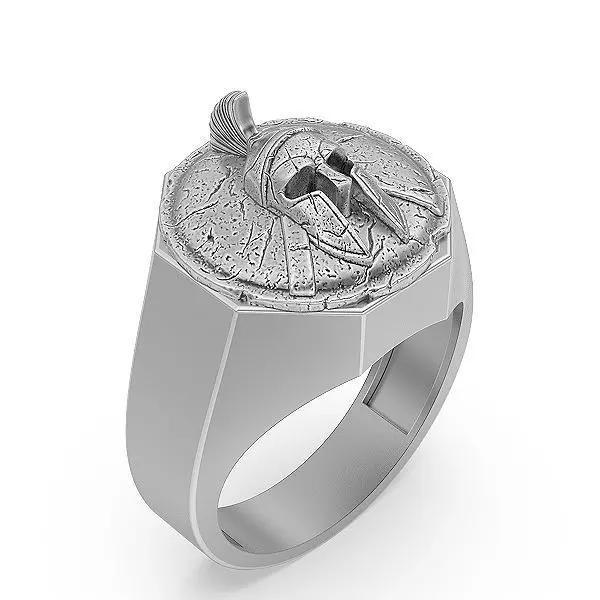 spartan ring Silver Gold  Print