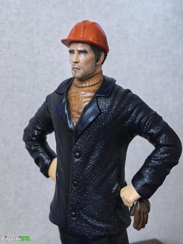 Construction Worker Figurine – Highly Detailed 3D Print