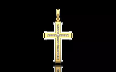 Cross with gems model 719